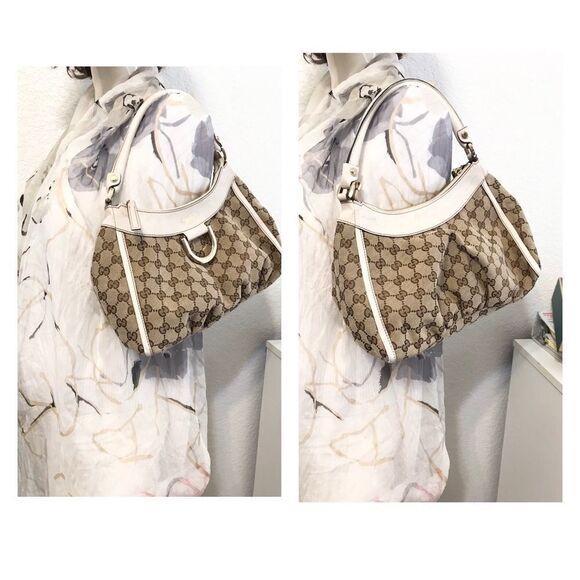 🌺Gucci GG Canvas/Leather Shoulder Bag 💼 - Picture 3 of 14